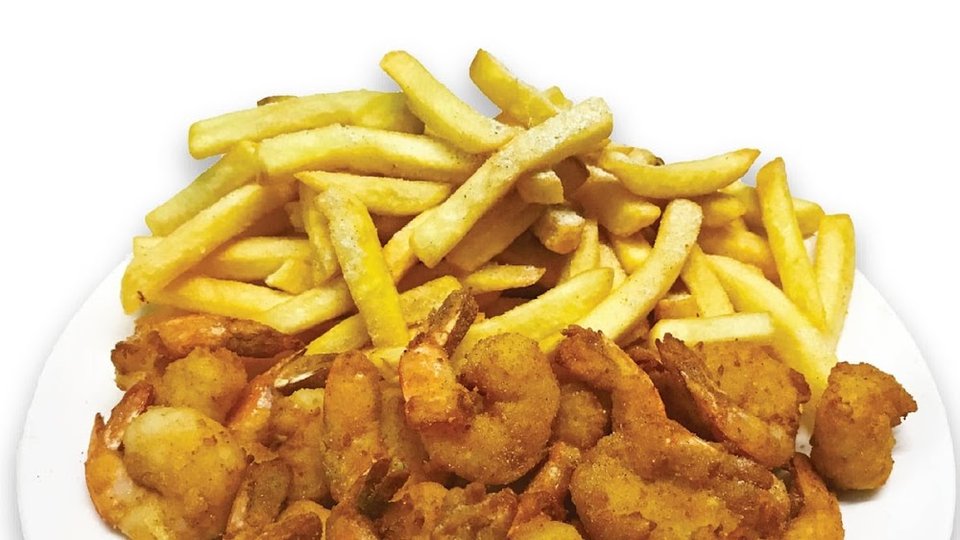 Takeout menu showing wings, nuggets, and fries.
